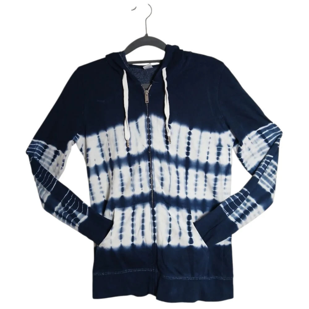 Old‎ Navy Navy Blue and White Tie-Dye Sweater Sz XS